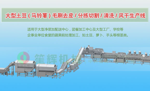 路北连续式土豆去皮清洗切割风干生产线